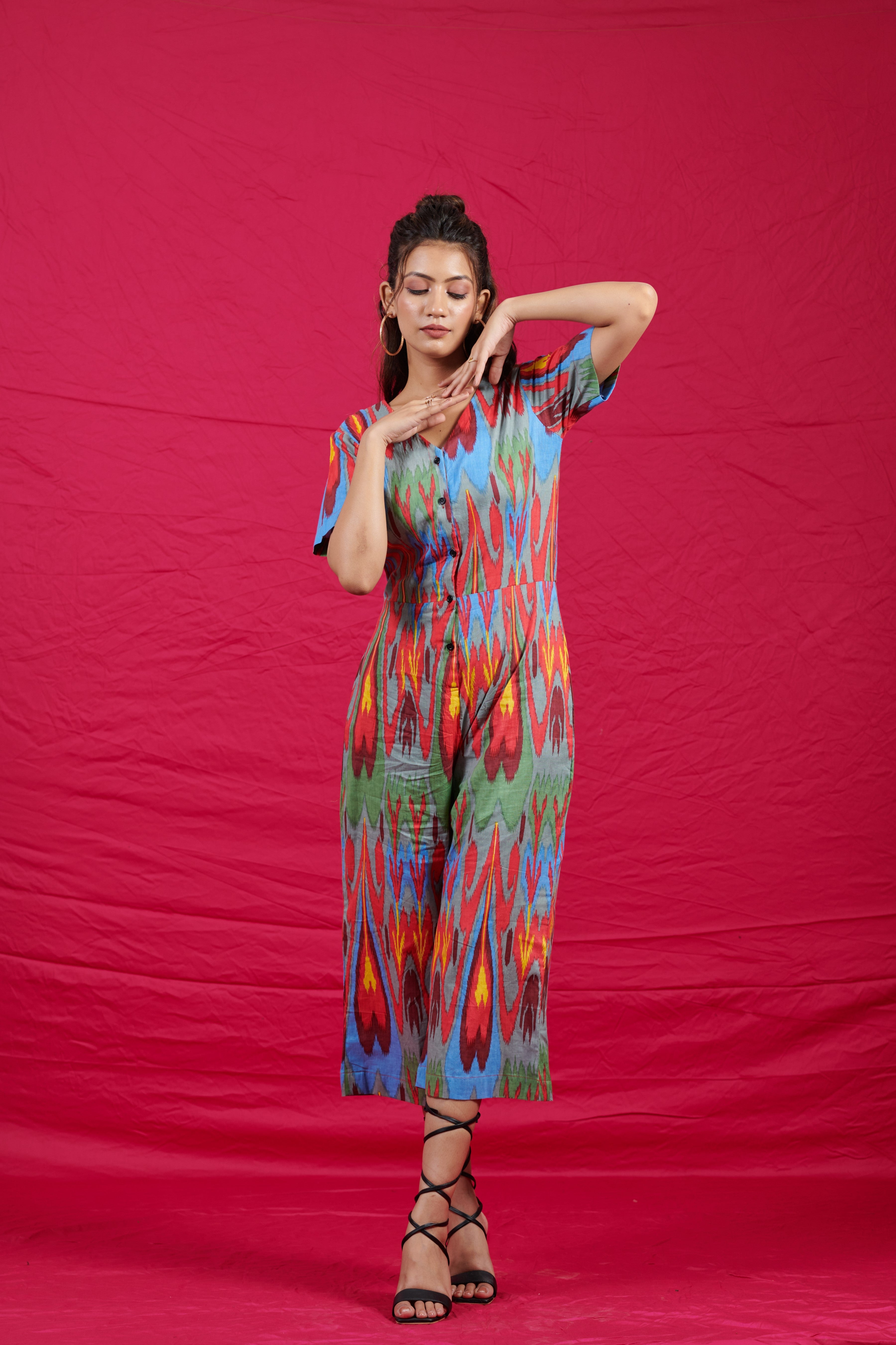 Ikat Long Jumpsuit