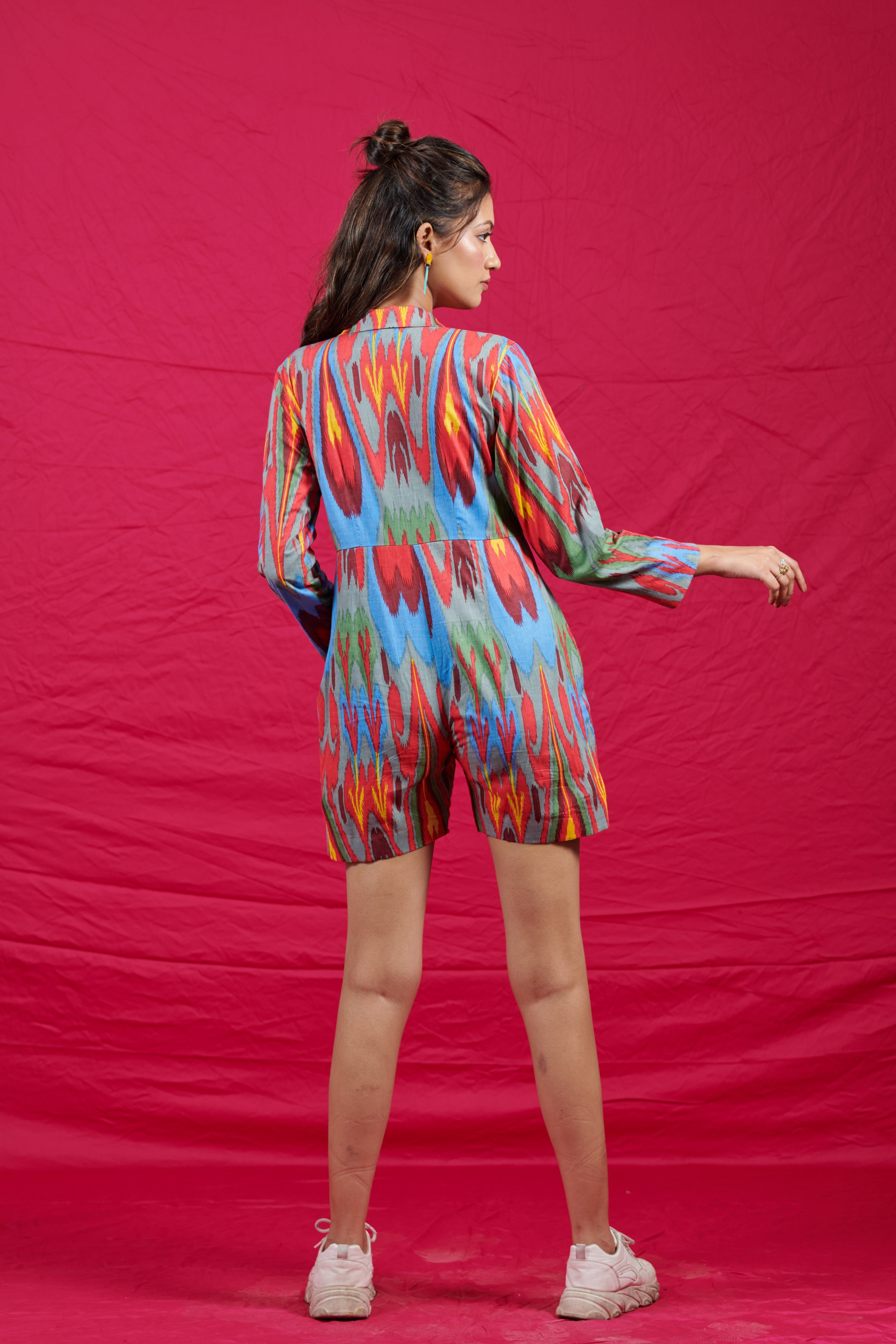 Ikat Short Jumpsuit