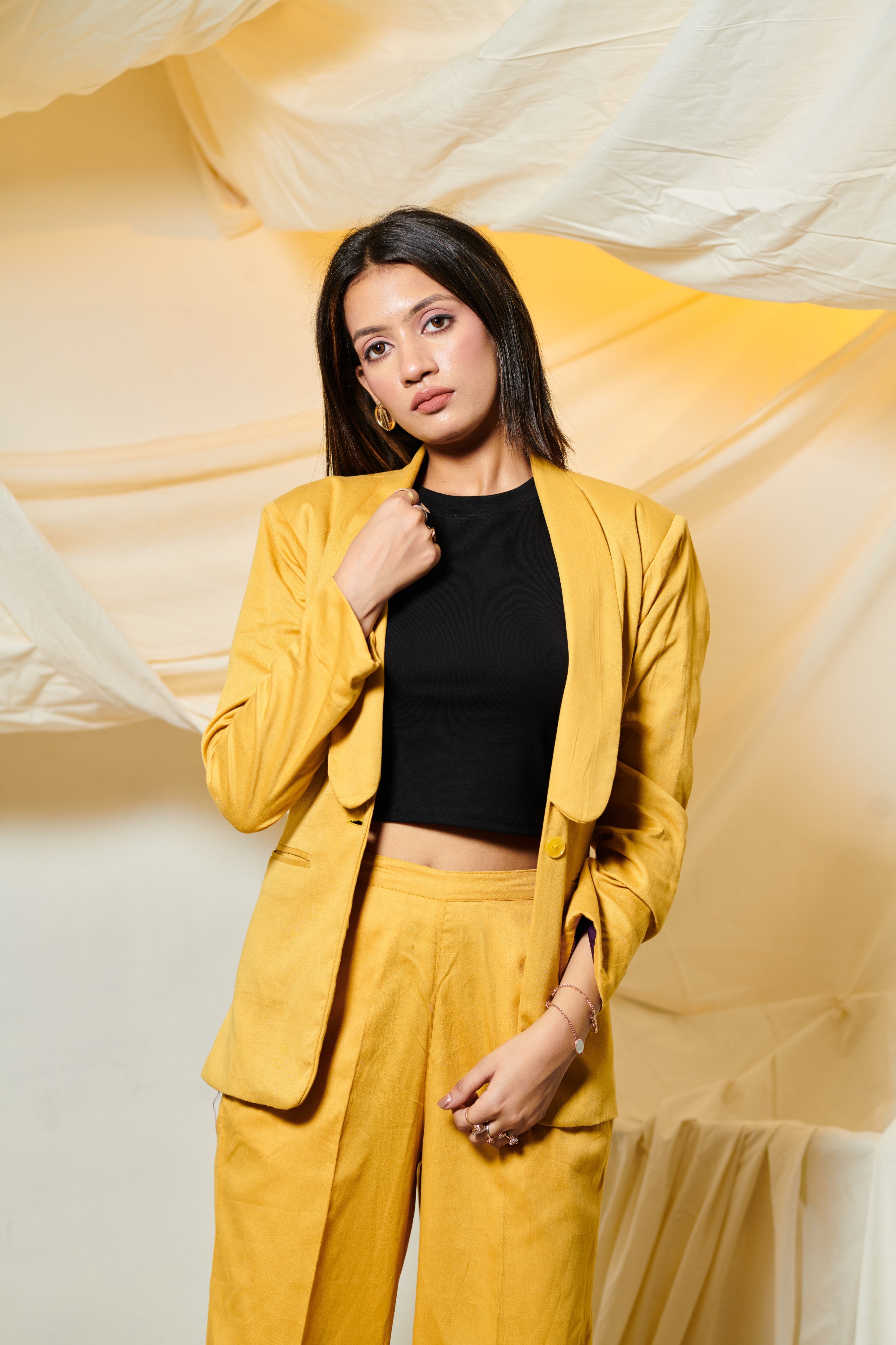 Yellow Blazer Co-Ord Set