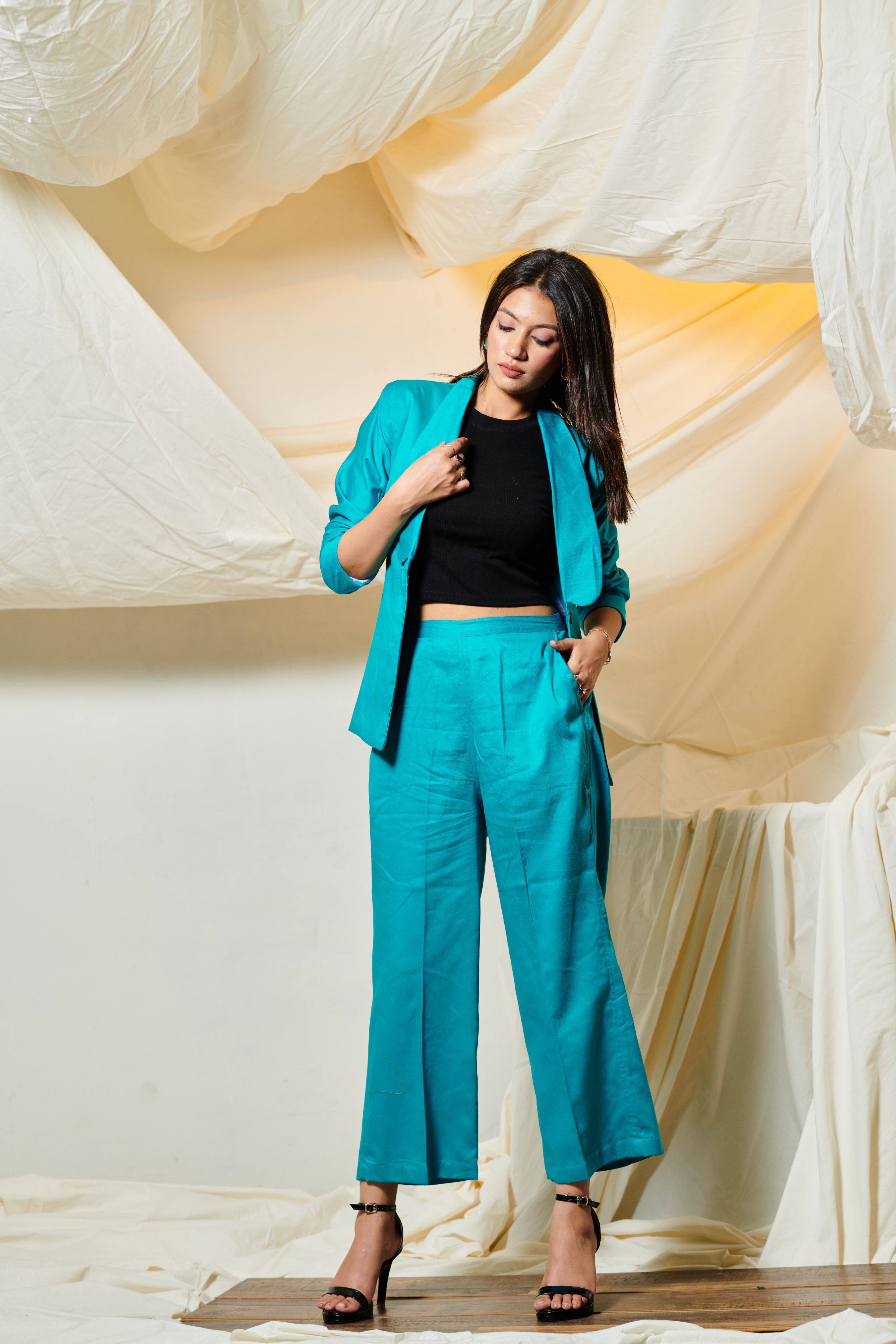 Teal Blazer Co-Ord Set